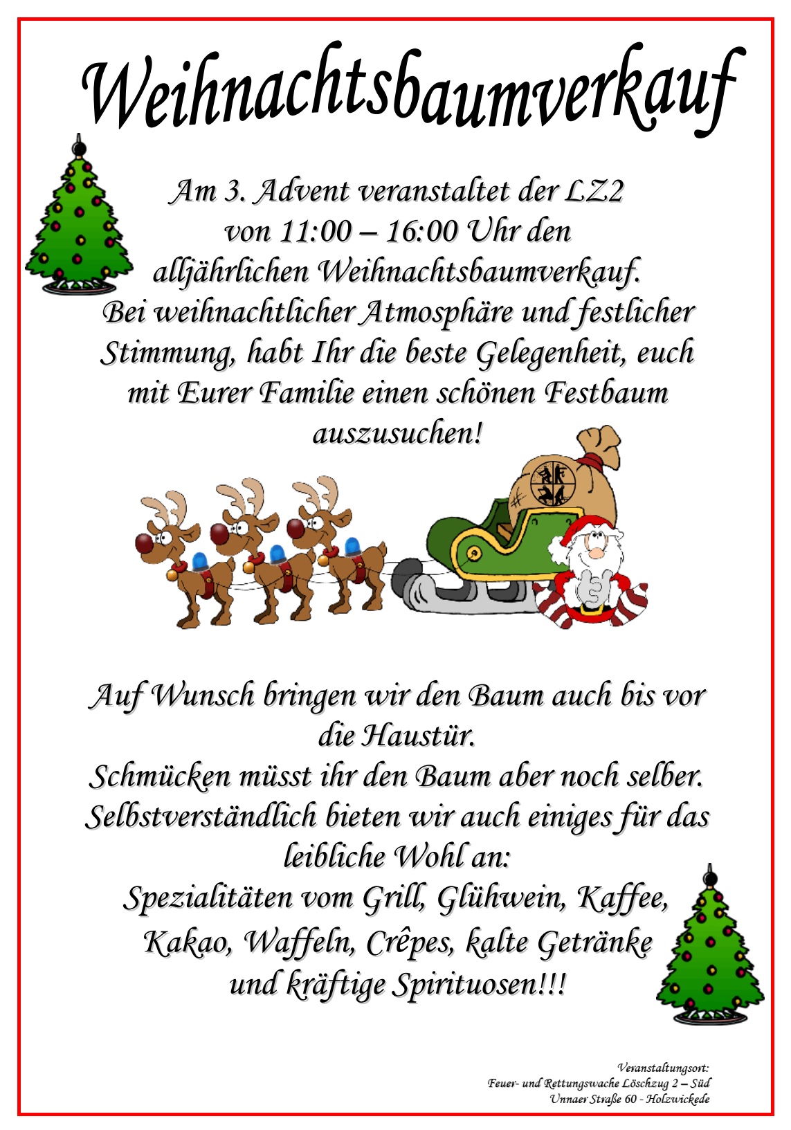 Weihnachtbaumverkauf Plakat Gesamt FB 2019 